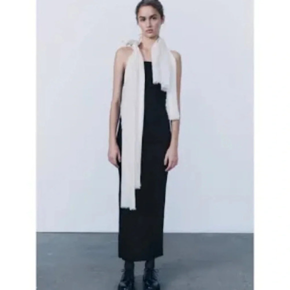 New Zara ZW Denim Bustier
Black Strapless Dress 
Small - Picture 4 of 15